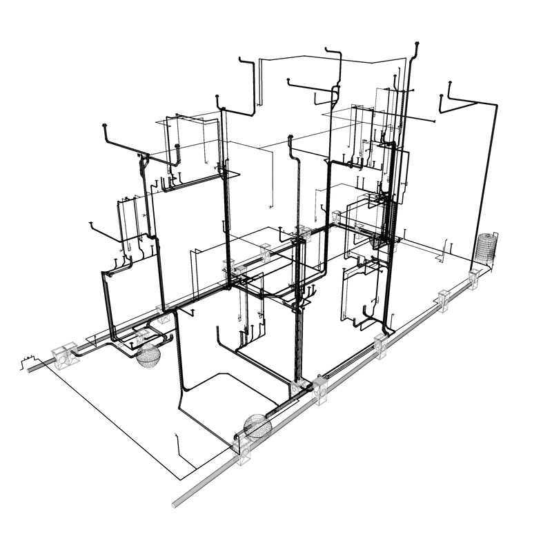 3d,Illustration,Of,Building,Plumbing,Piping